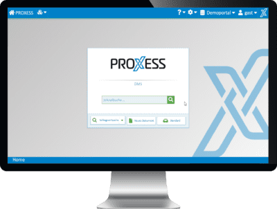 PROXESS Startscreen